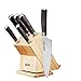 Deik Knife Block Set, Kitchen Knife Set, Wooden Handle Chef’s Knife, Stainless Steel Knife Set, Razor Sharp, 6 Pieces