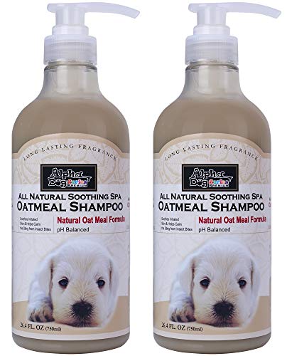 Alpha Dog Series All Natural Anti Itch Oatmeal Shampoo + Conditioner for Dogs | Hypoallergenic Soothing Relief for Dry, Itchy, Bitten or Allergy Damaged Skin (Pack of 2) - Thumbnail 6