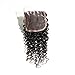 BLY 7A Mongolian Kinky Curly Human Hair 3 Bundles 10/12/14 Inch with 4x4 Lace Closure 10 Inch Unprocessed Hair Weave Weft for Black Women Natural Color