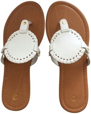 EasyStitch Medallion Sandals - White - Size 7