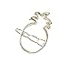 Joyci 1Pcs Dainty Pineapple Geometric Metal Hairpin Women's Side Clip Clamps (Gold)