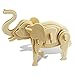 Bfun Woodcraft 3D Puzzle Assemble and Paint DIY Toy Kit, Elephant