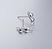 S.Leaf Cat Stud Earrings Sterling Silver for Women