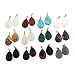20pcs Teardrop Water Drop Shape Healing Chakra Charm Beads Crystal Stone Random Color Pendants for Necklace Jewelry Making