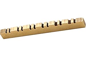 DECOMELODY Brass Upper String Nut for 12-string Guitar, Metal Bridge Saddle Replacement, Acoustic Guitar