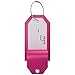 Shacke Large Luggage Tags (2pcs) with Privacy Cover and Steel Loops (Pink)