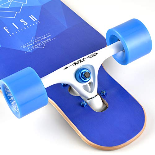 FISH SKATEBOARDS 41Inch Downhill Longboard Skateboard Through Deck 8