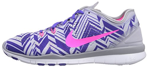 NIKE Women's Free TR FIT PRT Wolf Grey/PNK PW-PRSN VLT
