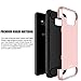 MASCHERI For Galaxy S8 Plus Case [Carbon Fiber Design] Shock Absorption Protective Dual Layer Military-Grade Defender Hybrid Case Cover for Samsung Galaxy S8 Plus - Rose Gold
