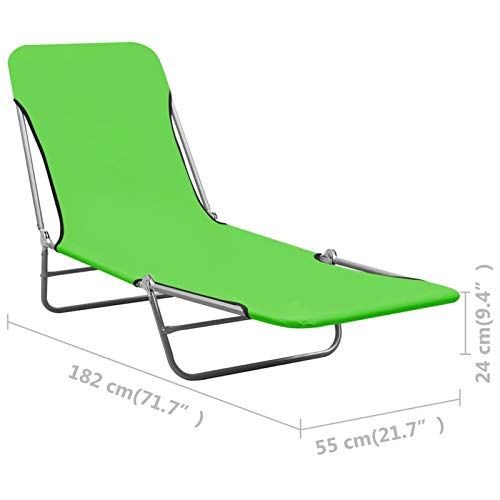 Tidyard Klappliege Sonnenliege 2 Stk.Relaxliege Campingbett Liegestuhl 55 x 182 x 24 cm,Strandliege Gartenliege,Verstellbare Rückenlehne,Campingliege Liege Gartenmöbel ,Belastbarkeit:120 kg – Bild 4