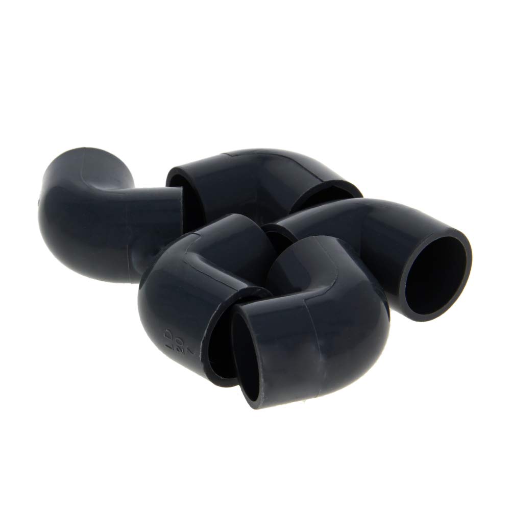 MroMax 20mm PVC Pipe Fitting Elbow, Conduit Fittings, 5pcs Elbow Pipe Connector Gray