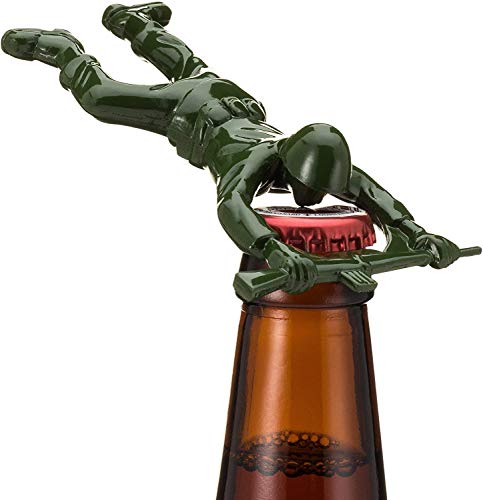 Down the Pike Sgt Pryer Green Army Man Bottle Opener, Fun Unique Gifts For Men - Cool Beer Gifts