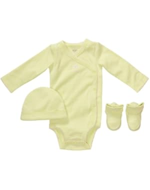 Baby Girl's 3 Piece Accessory Set - Stripes with Ribbon