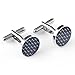Marvelous Tuxedo Cufflinks and Shirt Studs Men's Fashion Blue & White Line, Unique Charm