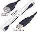 SaiTech IT 5 Pack (15cm - 6inch) Adjustable Flexible USB 2.0 Male to Female Extension Plug/Socket Adapter Cable - Worlds Shortest USB 2.0 Extension Cable