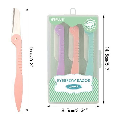 Eyebrow Razor,Facial Razor 3PCS Professional Stainless Steel Facial Hair Removal for women