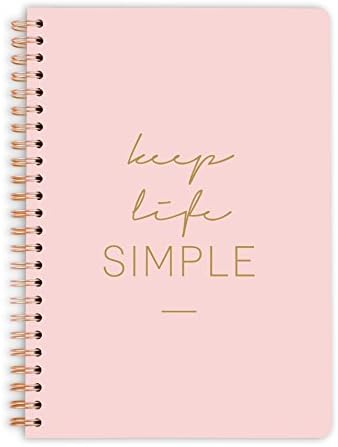 Purepaper Notepad | Notebook | Spiral Notebook | Bullet Journal | Keep Life Simple, DIN A5, Soft Cover DIN A5 gepunktet 60 Blatt