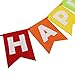 Threemart Happy Birthday Decoration Banner With Colorful Tissue Pom Pom Ball
