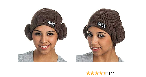 Star Wars Leia Buns Knit Hat Brown 
