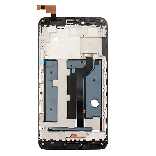 for ZTE Zmax Pro Z981 LCD Touch Screen Digitizer Assembly Broken Screen Replacement Parts with Small Kits - Black (Z981 with Frame)