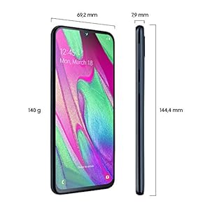 Samsung Galaxy A40 Enterprise Edition, Smartphone, Display 5.9" Super AMOLED, 64 GB Espandibili, RAM 4 GB, Batteria 3100 mAh, 4G, Dual Sim, Android 9 Pie, Versione Italiana, Black - immagine 4