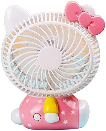 2018 New USB Charging Mini Fan Handheld Office Creative Portable Cartoon Desktop Fan, D (Color : B, Size : -)