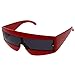 grinderPUNCH Futuristic Cyclops Color Mirrored Lens Visor Sunglasses