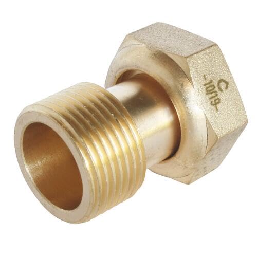 SOMATHERM FOR YOU ///197-20-20L 20/27 YOU-2-piece Connector for Meter-Female Prisoner nut Male Socket 20/27-brass, Grey