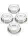House of Antique Hardware R-08SE-0140002 Set of 4 Glass Furniture Caster Cups - 3" Diameter in Clear Glass
