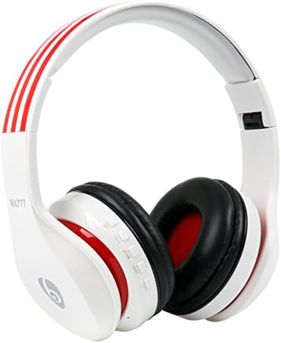 Ovleng MX777 Wireless Bluetooth 4.0+EDR Stereo Headset Headphone with Mic Support FM (White)