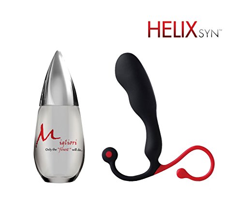 Aneros Helix SYN paired with Migliori Premium Silicone-Based Lubricant (100 ml)