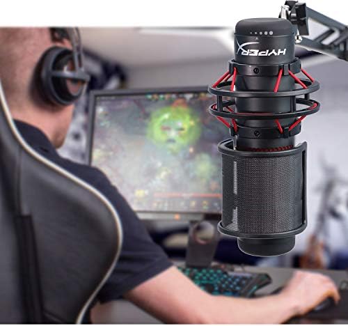 HyperX QuadCast microphone with stand, priced at $39.97.