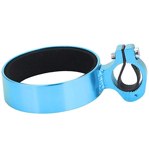Bike Handlebar Cup Holder Aluminum Alloy Water Bottle Holder Tea Coffee Cup Mount Clamp Cycling Accessory(Blue)