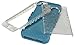 iPhone 5 Case, Bastex Heavy Duty Hybrid Protective Case - Soft Neon Blue Silicone Cover Hard Clear Sparkly Glitter Design Case for Apple iPhone 5, 5S, 5GINCLUDES STYLUS