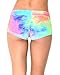 iHeartRaves Rainbow Tie Dye Velvet Booty Shorts Bottoms (Large)