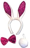 Rabbit Costume Kit for Kids Adult - Bunny Accessories Set for Halloween, Easter, Dress Up, Cosplay
