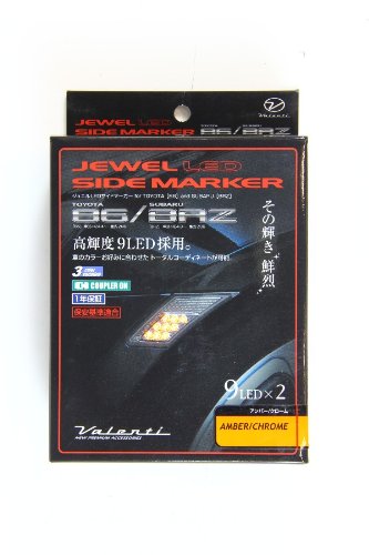 Valenti Jewel LED side marker 86 / BRZ Amber / Chrome SDM86Z-YC