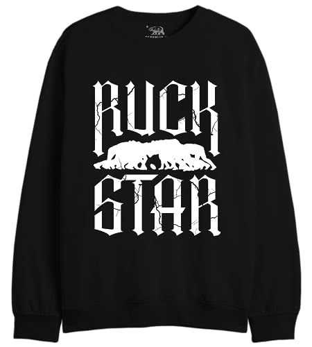 Republic Of California "Ruck Star UXREPCZSW044 - Sudadera para Hombre, Color Negro, Negro, M