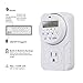 Smart Digital Programmable Outlet Timer, Outdoor Timer for Lights, Lamps, Set Up to 4/6/8 On/Off Programs for Plug in Electrical Outlets, 2 Pack