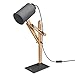 Tomons Led Desk Lamp Wooden Swing Arm Designer Table Lamp Bedside Nightstand Reading Light DL1005US-G