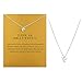 Clavicle Necklace with Blessing Card, Small Dainty Pendant, Delicate and Classy Costume Choker Jewelry Favors, Alloy