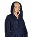 Arus Women's Classic Hooded Bathrobe Turkish Cotton Terry Cloth Robe (L,N.Blue)