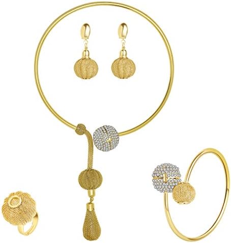 IFFURMON Fashion Women Jewelry Sets Gold Plated Long Pendants Choker Necklace Drop Earring