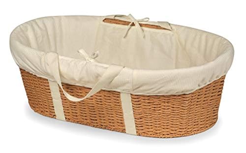 Badger Basket Wicker-Look Woven Baby Moses Changing Basket with