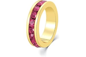 BOSVISION Birthstone Pendant Charm for Necklace - Full Eternity, Stackable, Crystal Birthstone