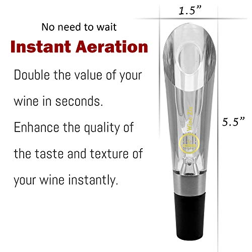 Wine Ziz Luxury Wine Aerator Pourer - Premium Aerating Pourer and Decanter Spout