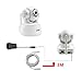 iZtouch IZSP-012 White + 10ft White Extension DC Power Cable 1280x720P HD H.264 Wireless/Wired IP Camera with Two-Way Audio Night Vision Pan/Tilt Control QR Code Scan