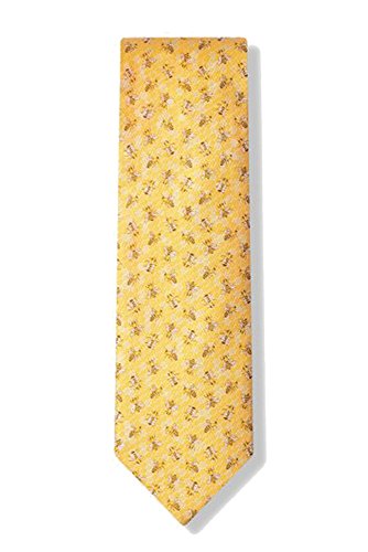 Yellow Bees Microfiber Necktie Tie Neckwear