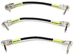 Ernie Ball Patch Cable 3-Pack, Flat Angle/Flat