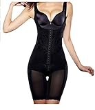 ieasysexy Women Full Body Shaper Waist Cincher Thigh Reducer Bodysuit Shapewear (Black, Tag Size L /US S)